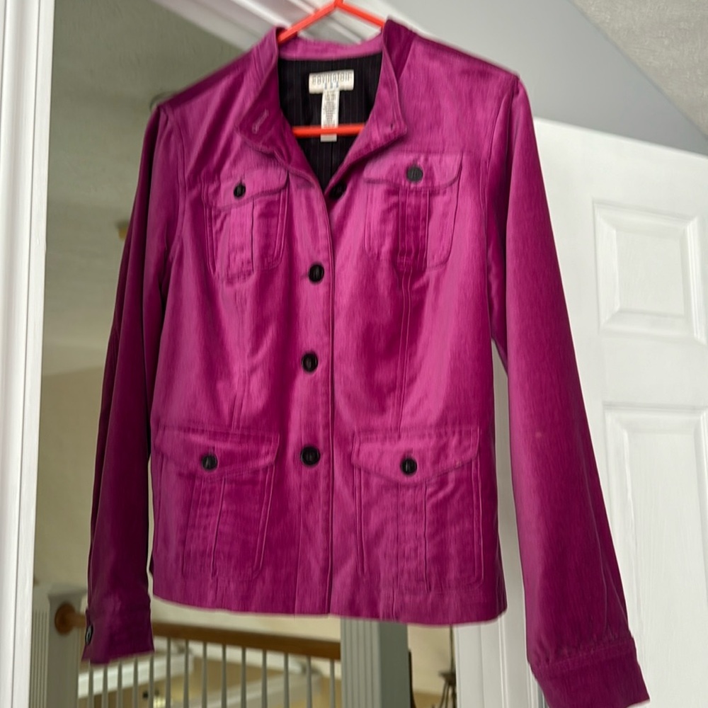 Fuschia velvet jacket